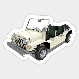 Austin Mini Moke in white Sticker